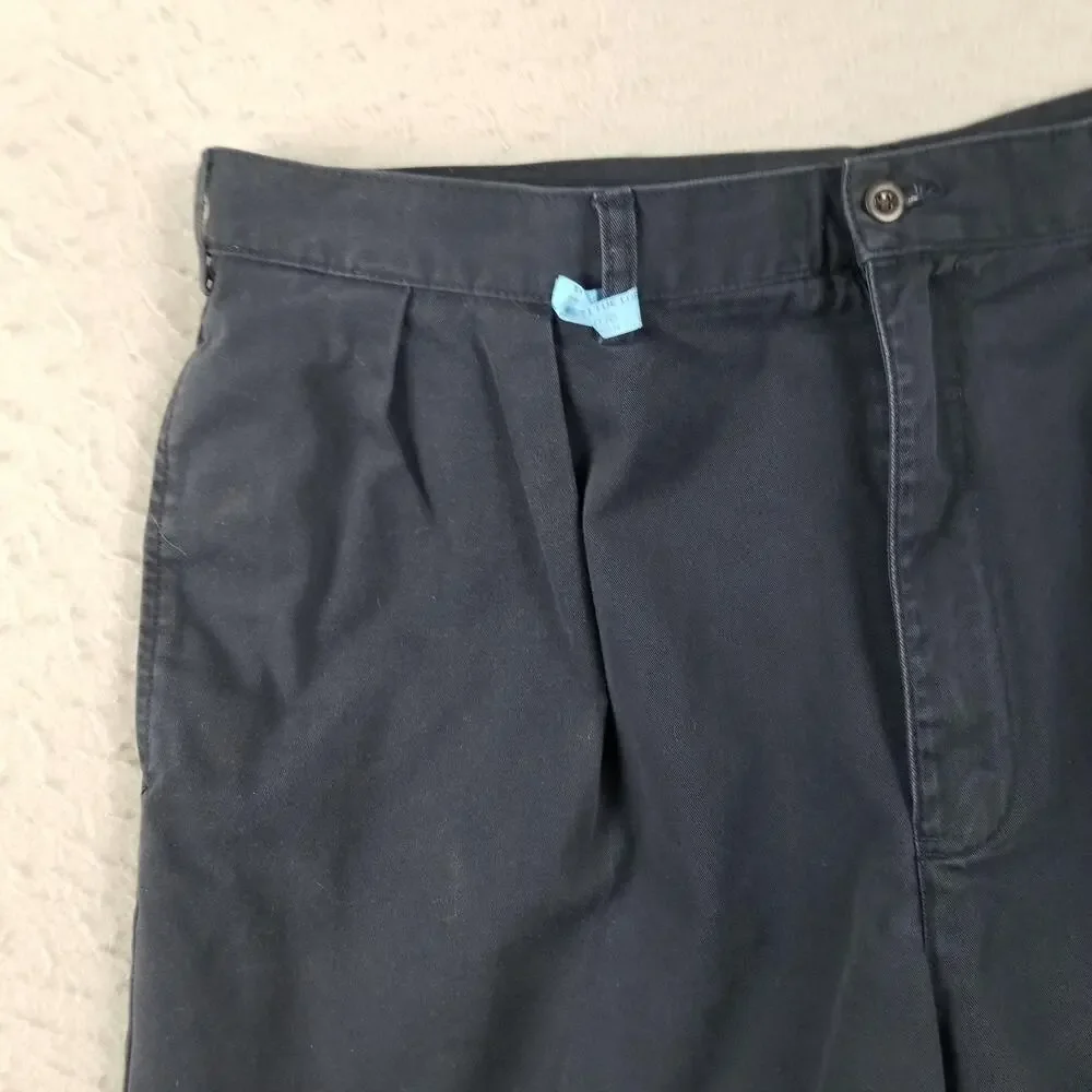 Polo Ralph Lauren Shorts Mens 42 Tall Navy Tyler Chino Pleated‎ Cotton Pony Logo
